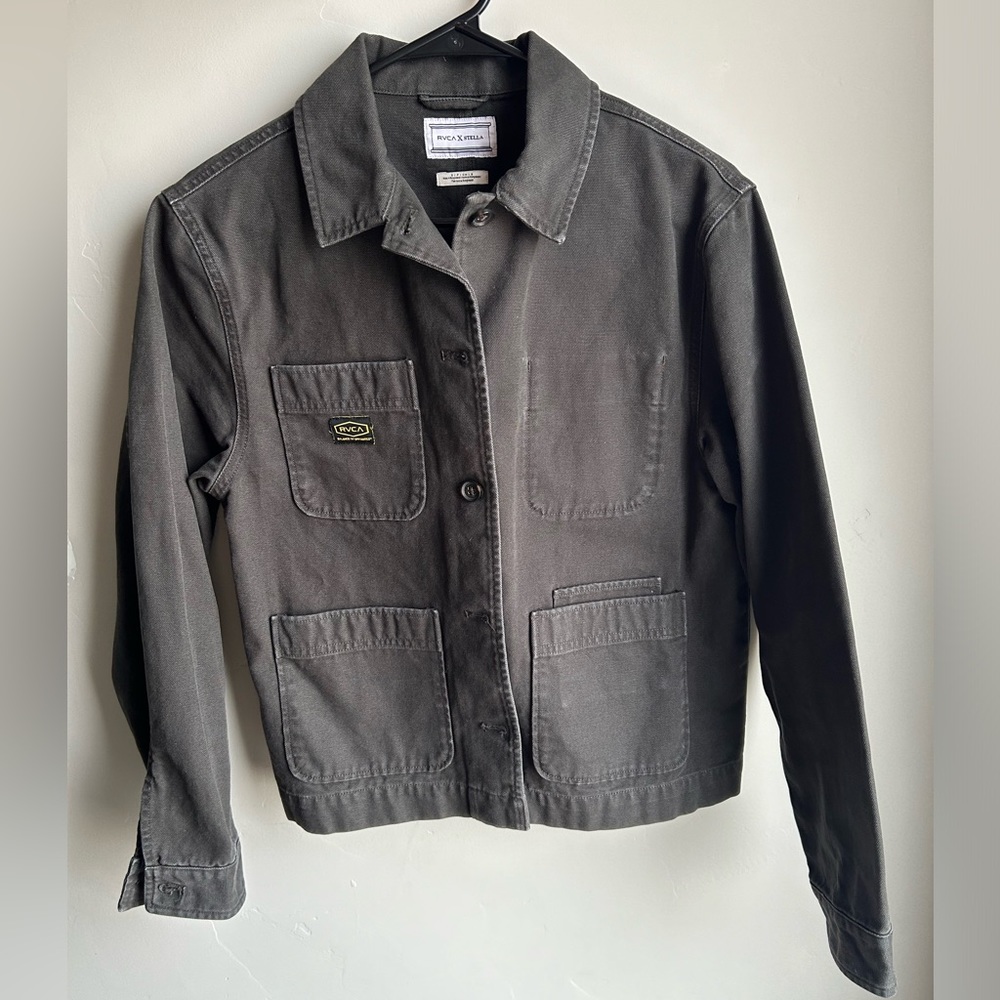 RVCA women’s Stella Maxwell canvas chore coat